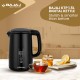 Bajaj KTP 1.5 Litre Digital Electric Kettle| Auto Shut-Off|Dry Boil Mechanism| Digital Temperature Display| 360-degree Cordless Operation| 2-Yr Warranty by Bajaj| Black