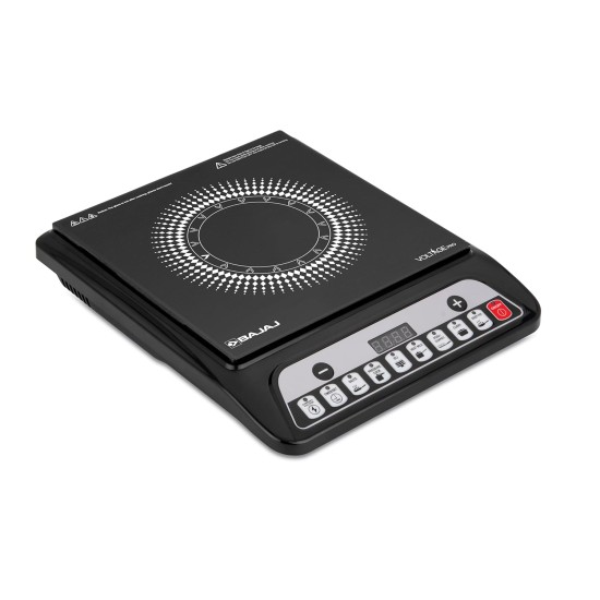 Bajaj 140TS 1200 W Induction Cooktop | 7 Pre-Set Menus | Insect Protection | 1 Year Warranty | Black