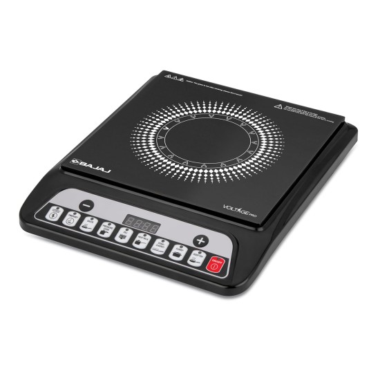 Bajaj 140TS 1200 W Induction Cooktop | 7 Pre-Set Menus | Insect Protection | 1 Year Warranty | Black