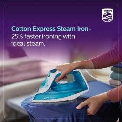 Philips Steam Iron DST0820/20 – 1250-watt, Black non-stick soleplate, Steam Rate of up to 15 g/min