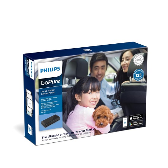 Philips Go Pure Power GP9311 Car Air Purifier - Clean The Air in Just 2 Minutes - Dual Fan Technology - HEPA and HESA Filters - Advanced 4 way sensing - AirMatters Smartphone App