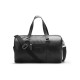 POLICE Unisex Mattia Black Vegan Leather 50 LTR. Weekender Travel Duffle Bag for Business and Casual Use for Men and Women