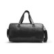 POLICE Unisex Mattia Black Vegan Leather 50 LTR. Weekender Travel Duffle Bag for Business and Casual Use for Men and Women