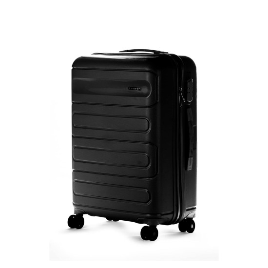 POLICE Novex Trolley Bag 24 Inches, Lightweight Luggage, Polypropylene Hard, 360 Degree Rotation 4 Wheels Cabin Trolley Bag, Combination Lock