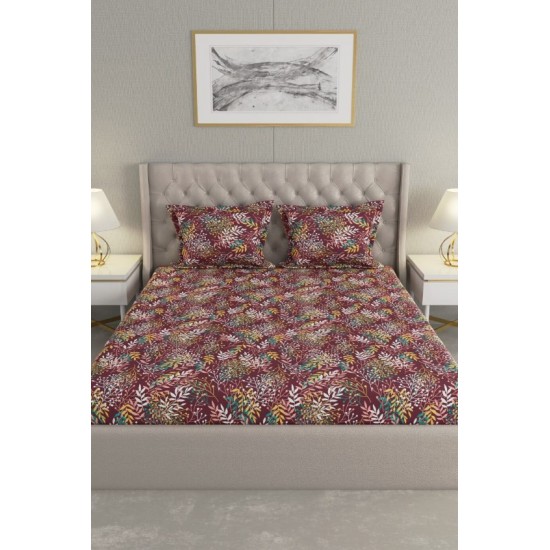 Raymond Home Cozzy 104 TC Double Bedsheet with 2 Pillow Covers