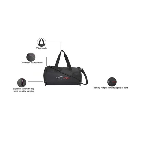 Tommy Hilfiger Unisex Freeman Gym Bag-Black