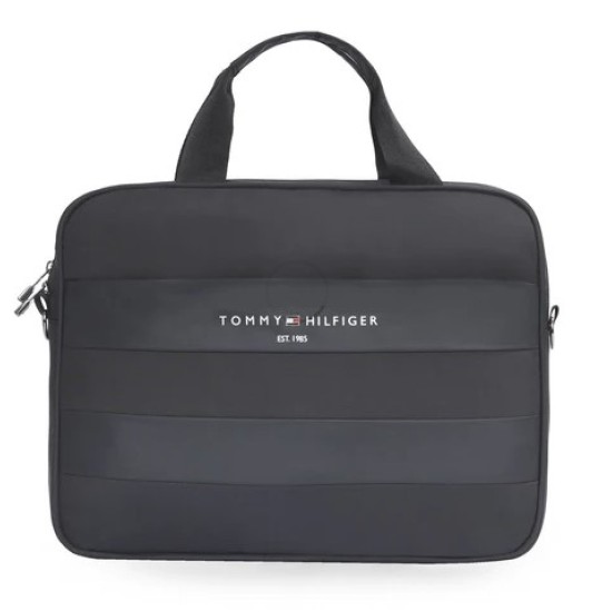 Tommy Hilfiger Mikhail Unisex 14 Inch Laptop Business Case - Black