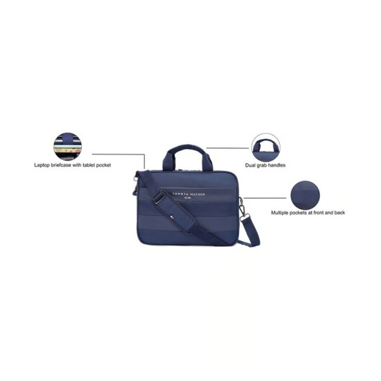 Tommy Hilfiger Mikhail Unisex 14 Inch Laptop Business Case -NAVY