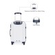 Tommy Hilfiger Wyoming Unisex Hard Luggage - White, 66Cm Medium Trolley Bag