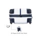 Tommy Hilfiger Wyoming Unisex Hard Luggage - White, 66Cm Medium Trolley Bag