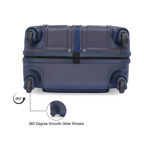 Tommy Hilfiger Wyoming Unisex Hard Luggage - Navy, 66Cm Medium Trolley Bag