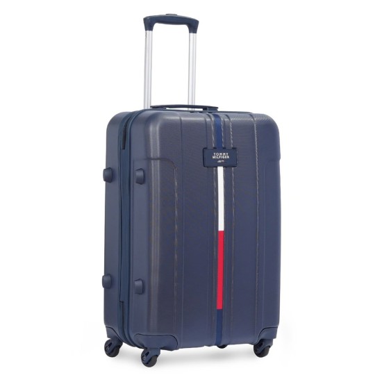 Tommy Hilfiger Wyoming Unisex Hard Luggage - Navy, 66Cm Medium Trolley Bag