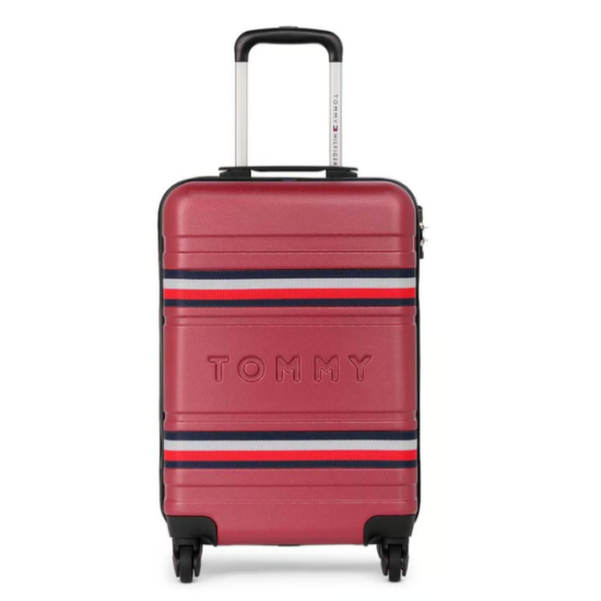 Tommy Hilfiger Thames Pro Unisex Polycarbonate Hard Luggage - Wine Small (57 Cm)