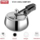 Vinod Europa Stainless Steel Inner Lid Pressure Cooker - 2 Litre | Handi Shape | Sandwich Bottom Cooker | Induction and Gas Base | ISI and CE certified 