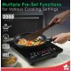 Swift Induction Cooktop with 8 Power Settings|2200 Watt Induction Cooktop| Pre-set Menus for Soups, Curries, Dals, Saute Masala|Crystal Glass Top Surface| LCD Digital Panel | Smart Touch Buttons|Compact & Portable Induction Cooktop| 2 Year Warranty