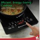 Swift Induction Cooktop with 8 Power Settings|2200 Watt Induction Cooktop| Pre-set Menus for Soups, Curries, Dals, Saute Masala|Crystal Glass Top Surface| LCD Digital Panel | Smart Touch Buttons|Compact & Portable Induction Cooktop| 2 Year Warranty