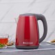 Wonderchef Crimson Edge Electric Kettle 1500W| Stainless Steel body with Auto-shut Off | 2-level Safety | Cool-touch | 1.2 Litres capacity | 2 Years Warranty | Red