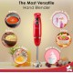 Crimson Edge 400 W Electric Hand Blender | Powerful & Silent Motor | Portable | Easy Control Grip | Hot & Cold Blending | 2 Speed Selection | Anti Rush Sharp Stainless Steel Blades | Detachable stem | 2 Years warranty | Red