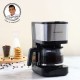 Wonderchef Regalia Pronto Coffee Maker 600W |Coffee Brewer Machine for Home & Office|750ml Borosilicate Glass Carafe||6 Cups Coffee| Black & Silver|Keep Hot Plate |2 Year Warranty