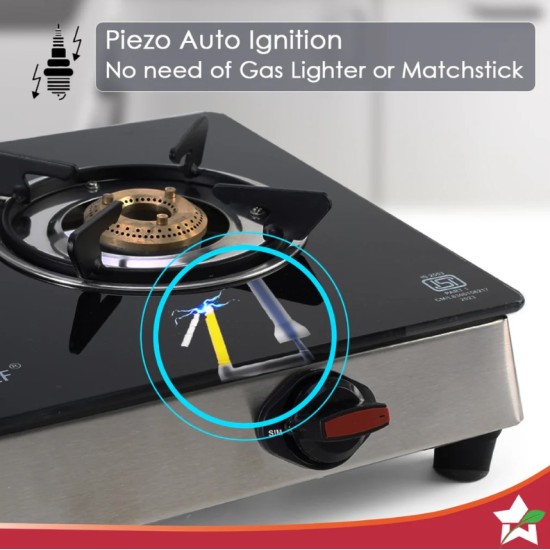 Wonderchef Galaxy 2 Burner Auto Cooktop | 6mm Toughened Glass | Piezo Auto Ignition | 2 Years Warranty