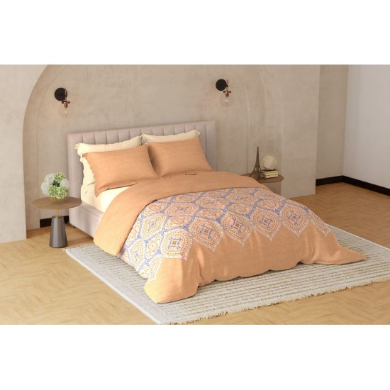 Raymond Home Avenue Cotton Rich King Bedsheet with 2 Pillow Covers