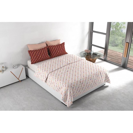 Raymond Home Mystique 110 TC Double Bedsheet with 2 Pillow Covers