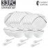 33 PC | White FESTON Shape | Dinner Set | Sanjeev Kapoor