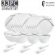 33 PC | White FESTON Shape | Dinner Set | Sanjeev Kapoor