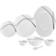 33 PC | White FESTON Shape | Dinner Set | Sanjeev Kapoor