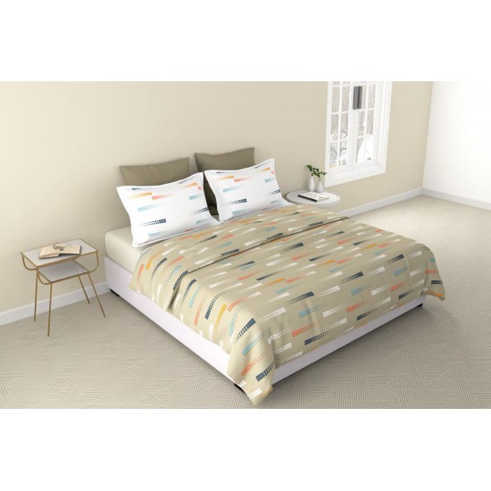 Raymond Home Vision 144 TC King Size Bedsheet with 2 Pillow Covers