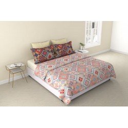 Raymond Home Vision 144 TC King Size Bedsheet with 2 Pillow Covers